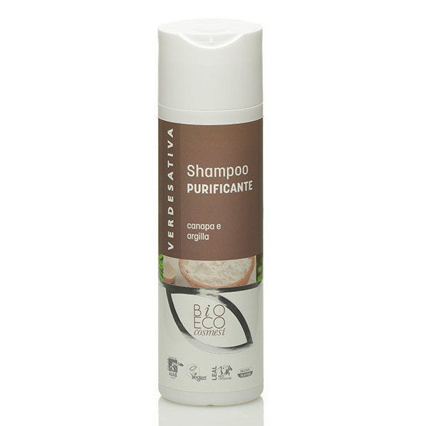 Shampoo purificante Canapa e Argilla BioVegan capelli grassi e forfora