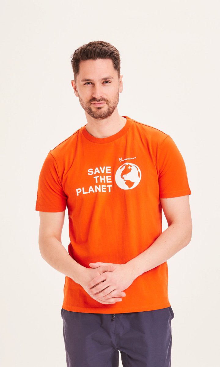 T-shirt Alder Save the Planet da uomo in puro cotone biologico