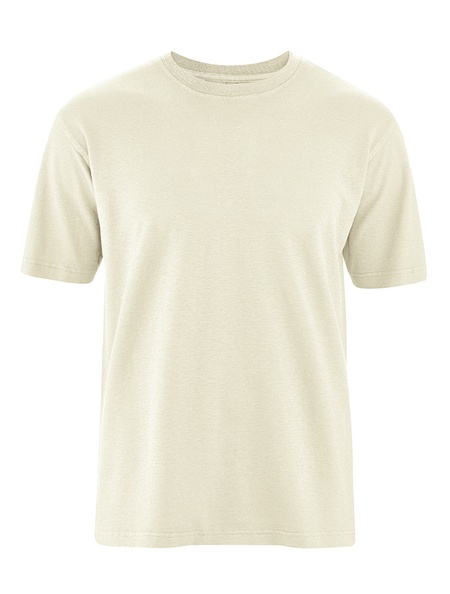 T-shirt Basic in Canapa e Cotone Biologico Bianco Naturale