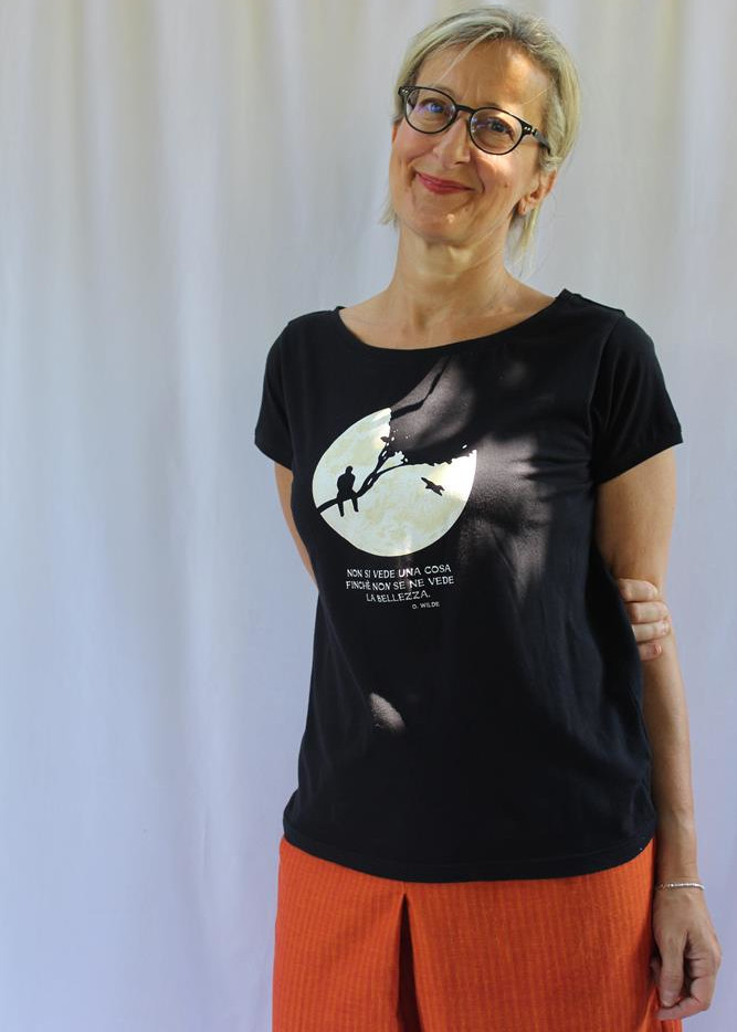 T-shirt Donna LA BELLEZZA in cotone biologico equo
