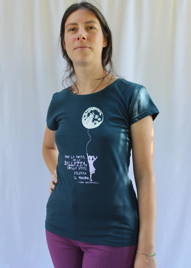 T-shirt Donna NON LA FORZA in cotone biologico equo