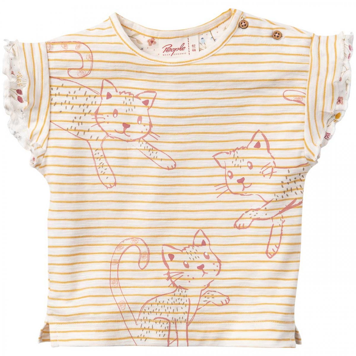 T-shirt Gattini per bambina in puro coton biologico