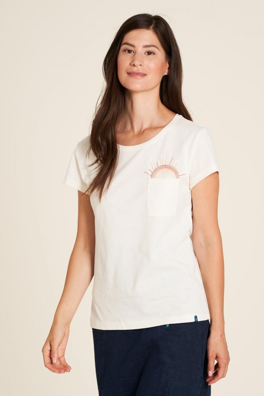 T-Shirt Sole nel taschino da donna in cotone biologico organico