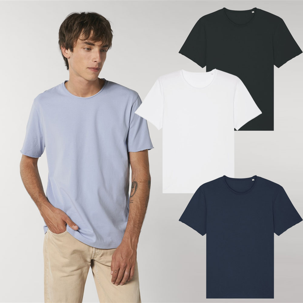 T-shirt unisex Imaginer in cotone biologico con bordo RAW