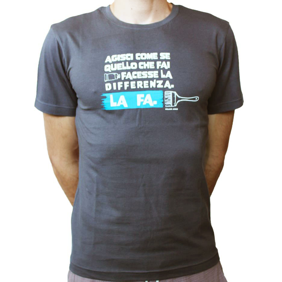 T-shirt Uomo FARE LA DIFFERENZA in cotone biologico equo