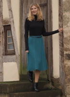 Long women's skirt in pure organic boiled wool