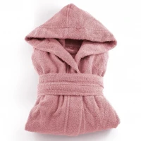 Mymami Rose hooded bathrobe in organic cotton