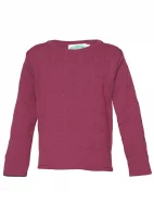 Twist sweater for girls in pure organic merino wool
