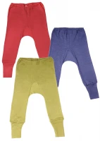 Basic children's trousers in organic wool and silk