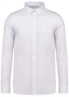 White washed shirt for men in Lyocell TENCEL and organic cotton