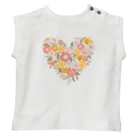 Girl's Heart T-shirt in pure organic cotton