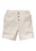 Children's striped bermuda shorts in pure organic cotton