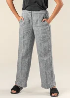 Women's Ophelia trousers in natural linen Salt and Pepper
