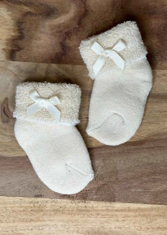 Newborn terry socks with appliqué_107534
