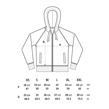 Pullover raglan hoody with zip unisex in organic cotton_52430