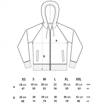 Pullover zip-up hoody unisex in organic cotton_61710