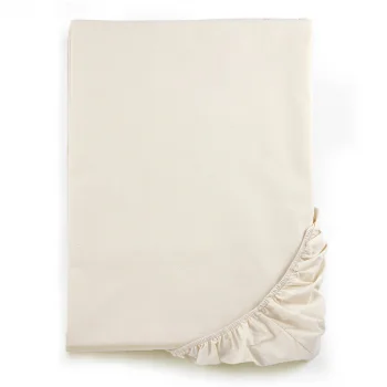 Single bed corner sheet Raw Natural in Organic cotton_53080