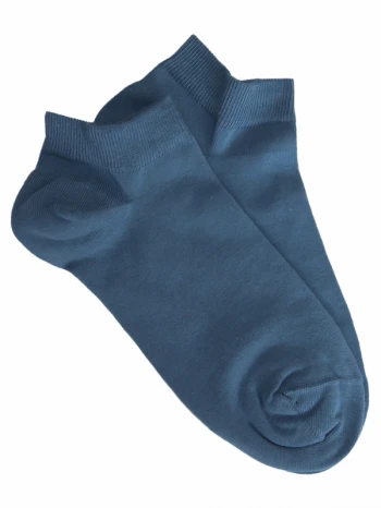 Sneaker socks denim blue in organic cotton Albero Natur_53424