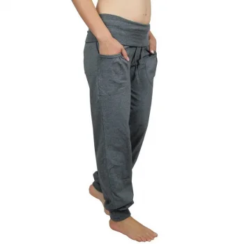 Yoga trousers with pockets in organic cotton_57759