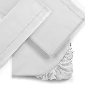 Single bed sheets Mymami in Organic White cotton_56023