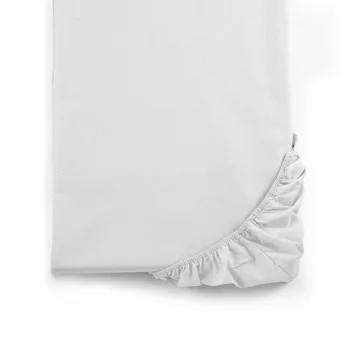 Single bed corner sheet Mymami in Organic White cotton_56043