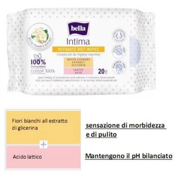 Intimate wet wipes in 100% cotton Bella_56257
