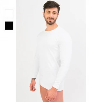 Men's underwear long sleeve shirt in interlock cotton_57339