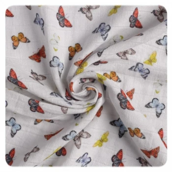 Muslin for wrapping in organic cotton Butterflies_62021