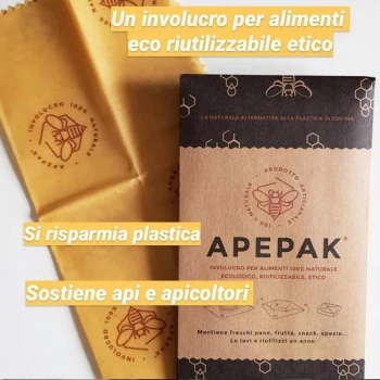 Apepack Duo L 2 pcs 30x30 cm - organic cotton  and beeswax food film_62779