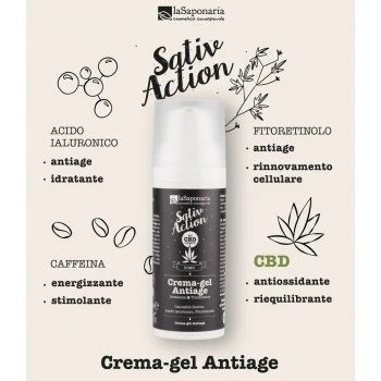 Cream gel for men antiaging CBD SativAction La Saponaria_64789
