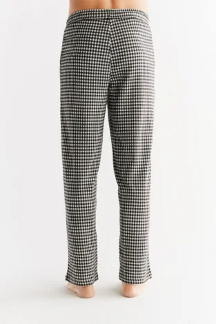 Homewear Grigio pantaloni pigiama uomo in 100% cotone biologico_92726