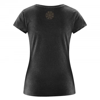 Yoga T-shirt with knot at the waist in hemp and organic cotton_68164