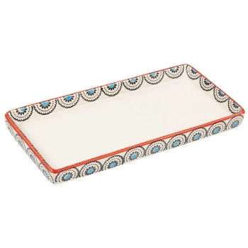 MATTHES tray in hand painted glazed ceramic_68833