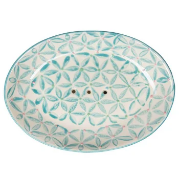 LOU soap dish in hand painted glazed ceramic_68837