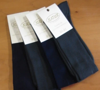 Grey/Black short socks in organic cotton_37820