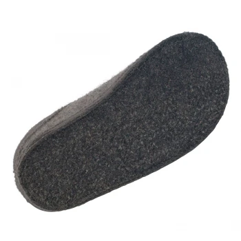 Slippers in pure boiled wool GRAY_69051