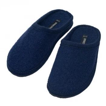 Pure boiled wool slippers - BLUE_69071