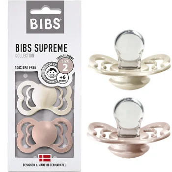 BIBS Supreme pacifiers 2 pcs Ivory and Blush Pink_79359