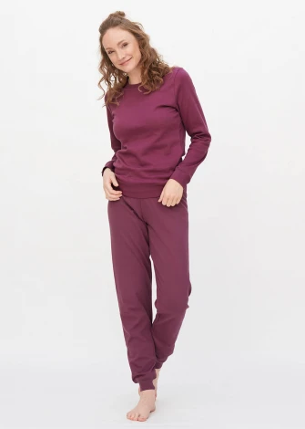 Women's pajamas in Dark Rose organic cotton_105818