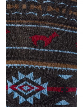 Knit socks JACQUARD baby alpaca Pima cotton_86142