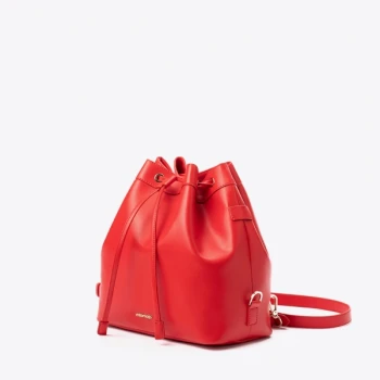 Prima Linea Giorgia bucket bag in red Vegan apple leather_72216