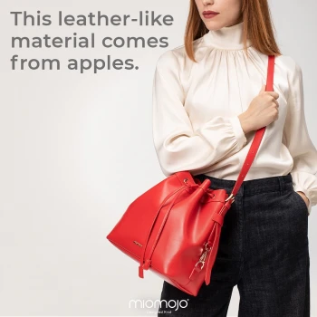 Prima Linea Giorgia bucket bag in red Vegan apple leather_72218