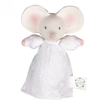 Meiya the Mouse Squeaker rattle in organic cotton and natural rubber_72466