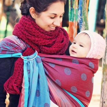 Ring sling Jacquard Marrakesch baby carrier in organic cotton_73187