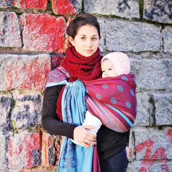 Ring sling Jacquard Marrakesch baby carrier in organic cotton_73189