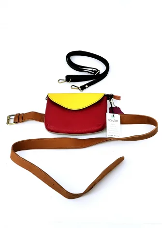 Clutch bag in Fair Trade recycled leather_103767