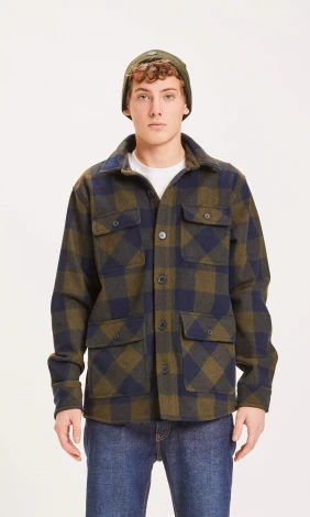 Overshirt Pine in recycled wool and polyester_82481