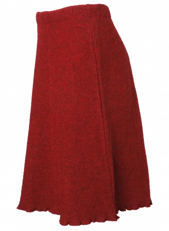 Long women's skirt in pure organic boiled wool_81743