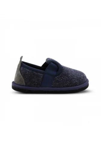 Muvy Blue wool felt slippers for children_109165