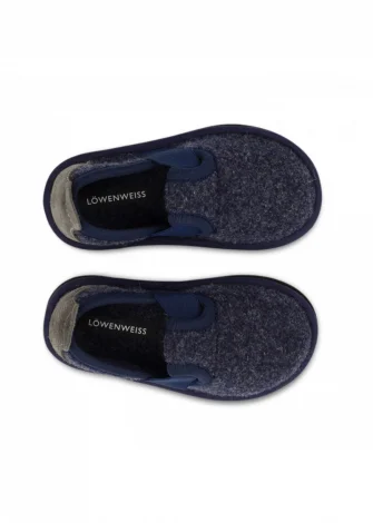 Muvy Blue wool felt slippers for children_109166